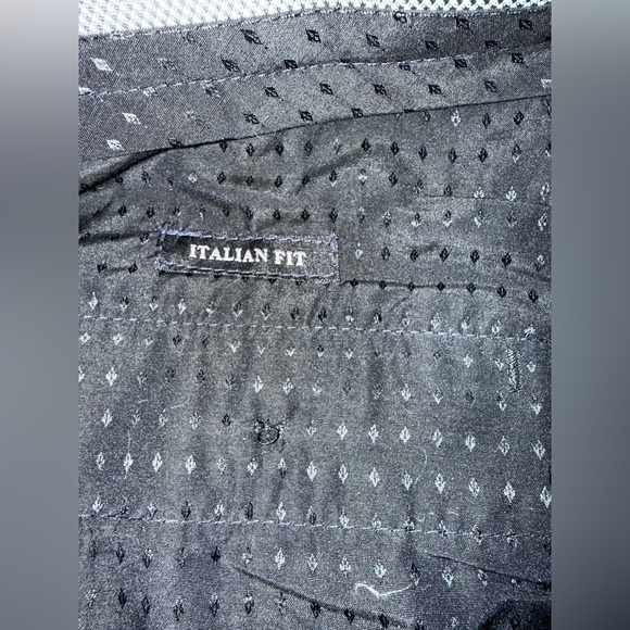 NWT Cliff-in "Italian Fit" Men’s Trousers - Dark Blue Grid Pattern - Sz 34 - Picture 15 of 15